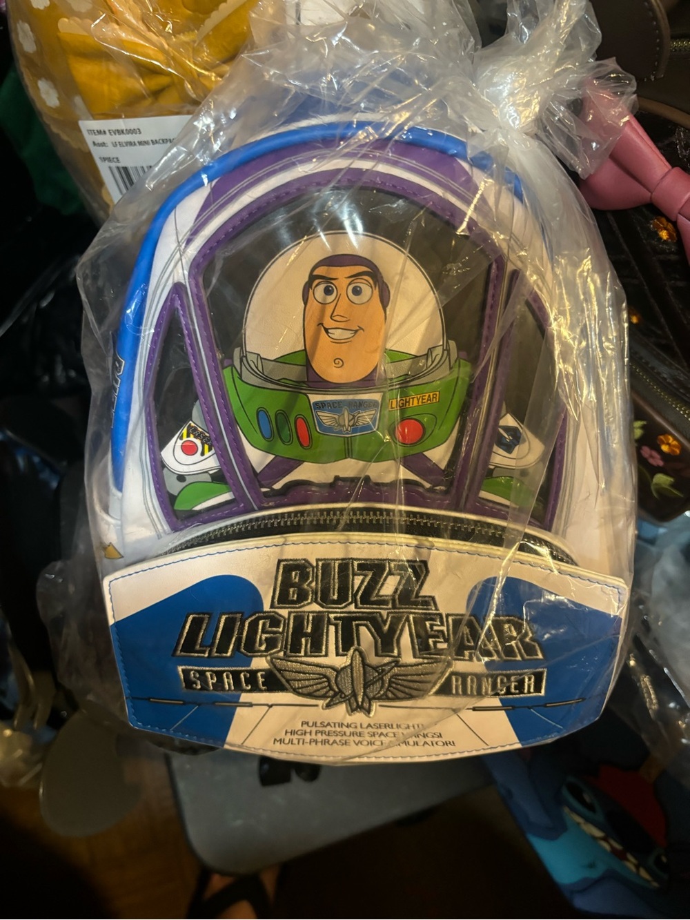 Loungefly Buzz Lightyear Kids Backpack - Blue, Purple, White, Green